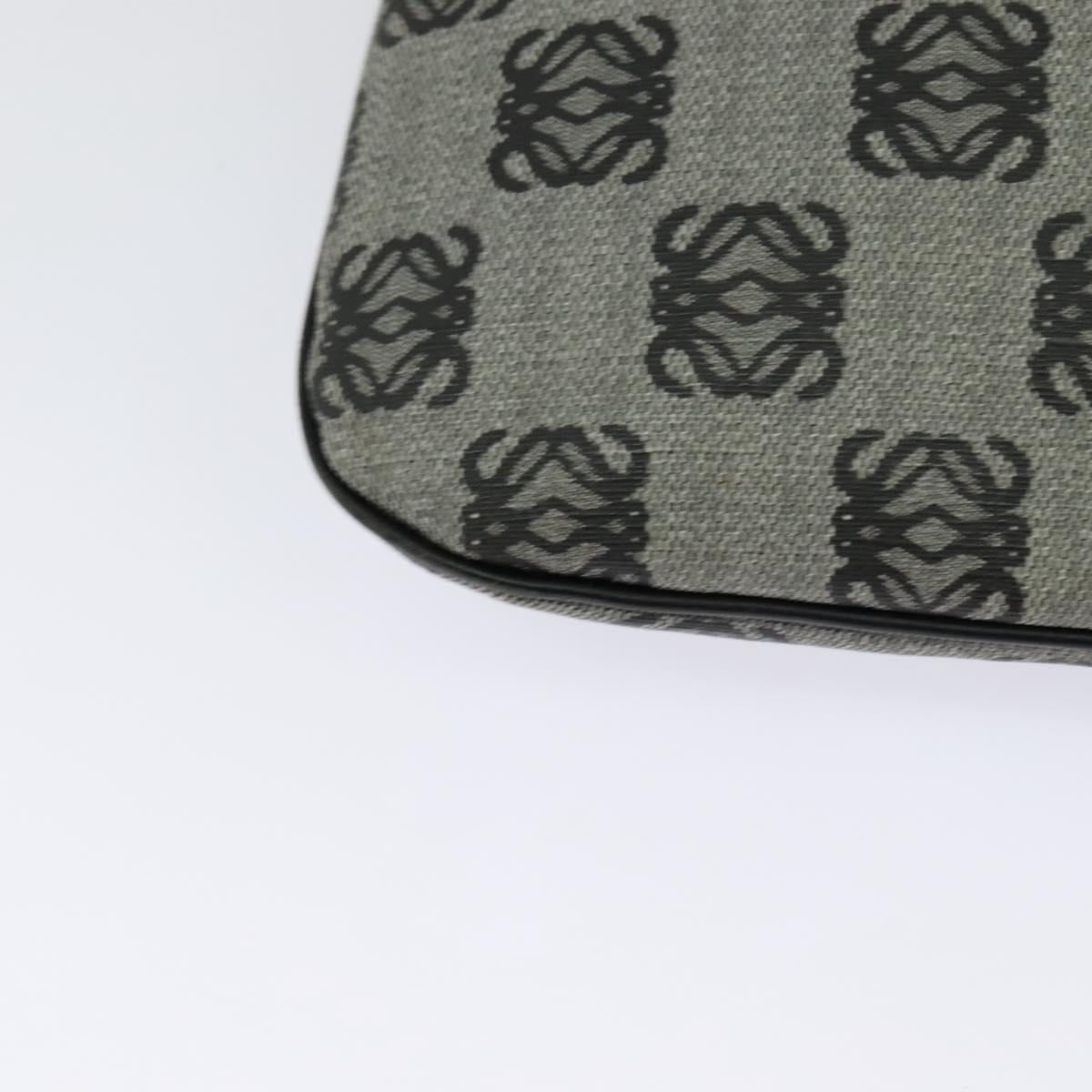 LOEWE anagram Shoulder Bag PVC Gray Gold Auth yk18308