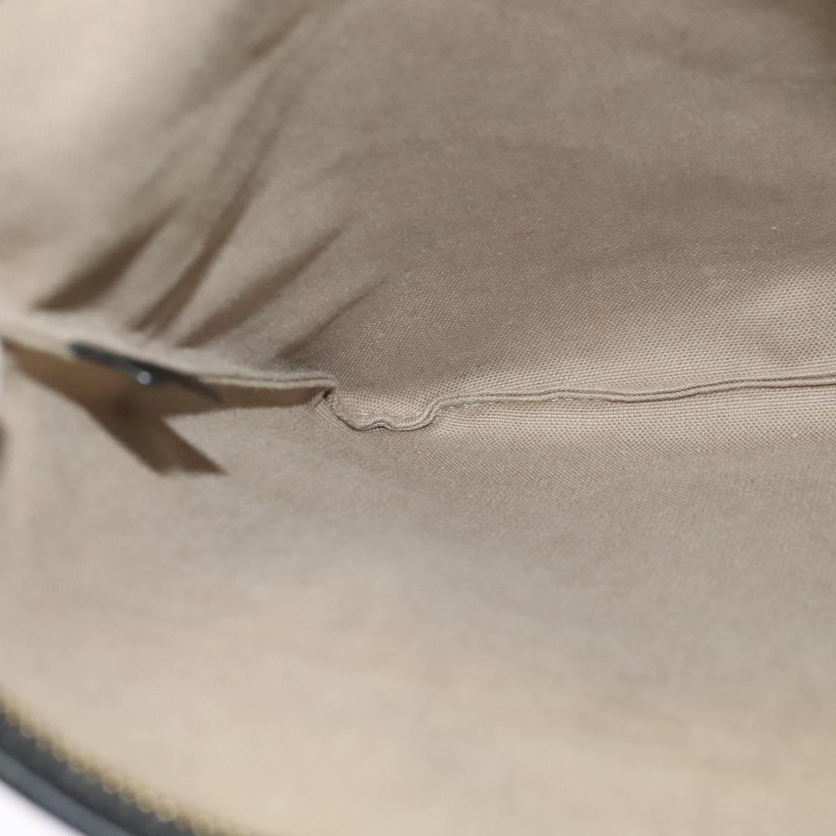 LOEWE anagram Shoulder Bag PVC Gray Gold Auth yk18308