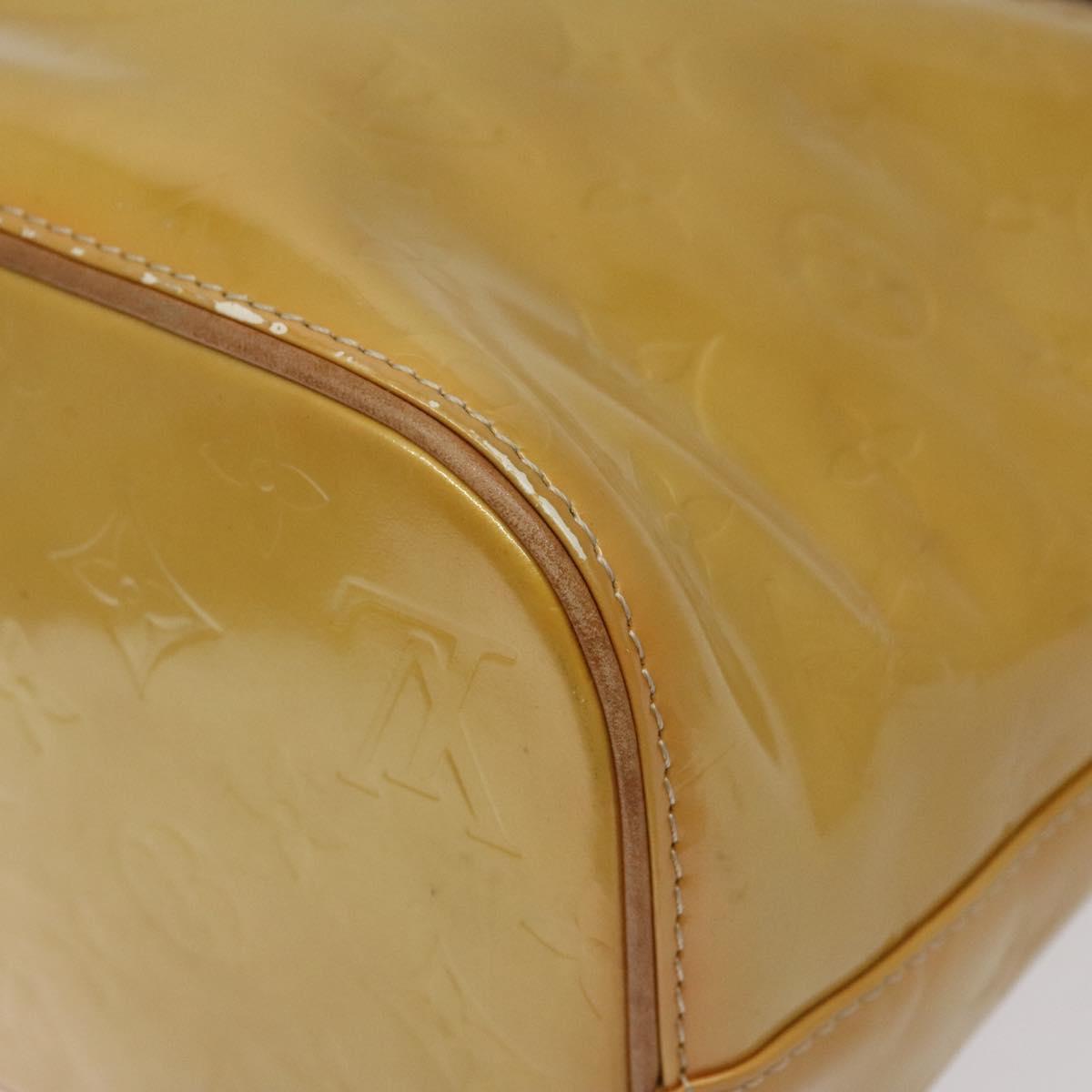 LOUIS VUITTON Monogram Vernis Houston Hand Bag Beige M91004 LV Auth yk18346