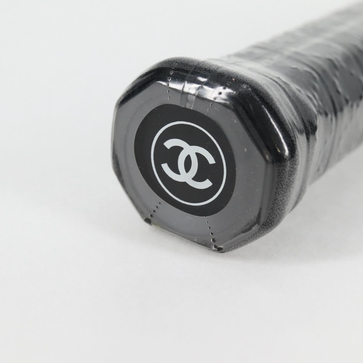 CHANEL Tennis Racket Case Set COCO Mark plastic Black White CC Auth yk18381V