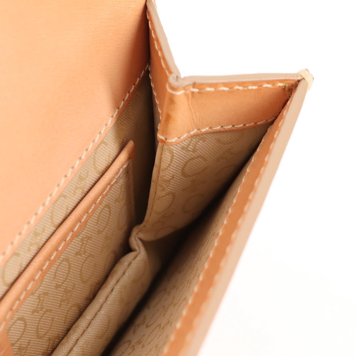 CELINE C Macadam Canvas Accessory Pouch Beige Gold Auth yk18393V