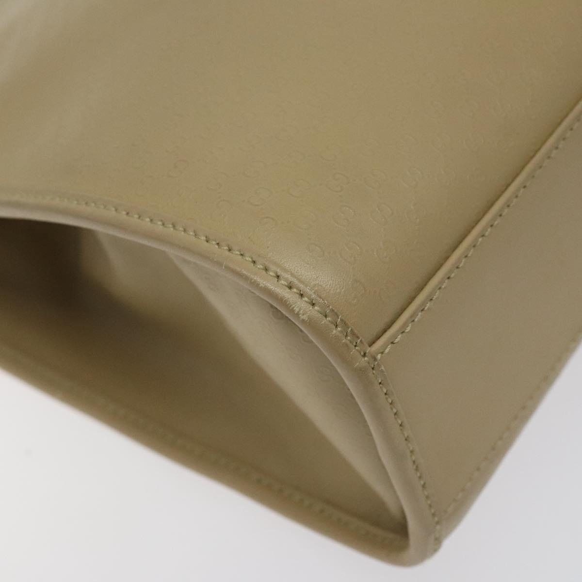 GUCCI Micro GG Canvas Jackie Hand Bag Leather Beige Gold 002 1065 Auth yk18397
