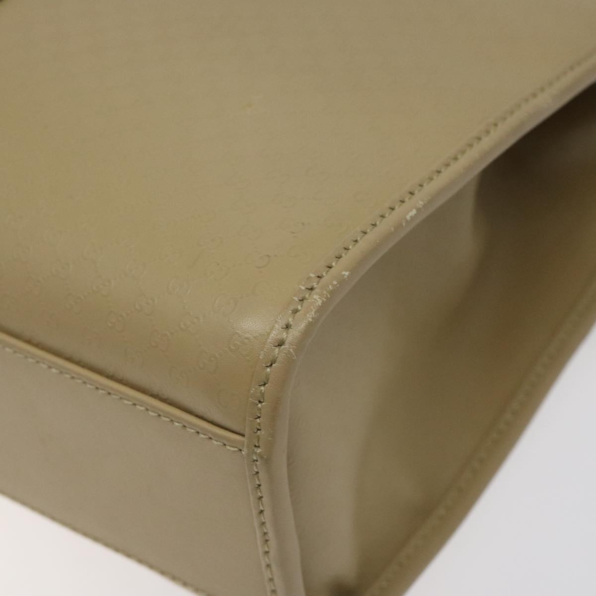 GUCCI Micro GG Canvas Jackie Hand Bag Leather Beige Gold 002 1065 Auth yk18397