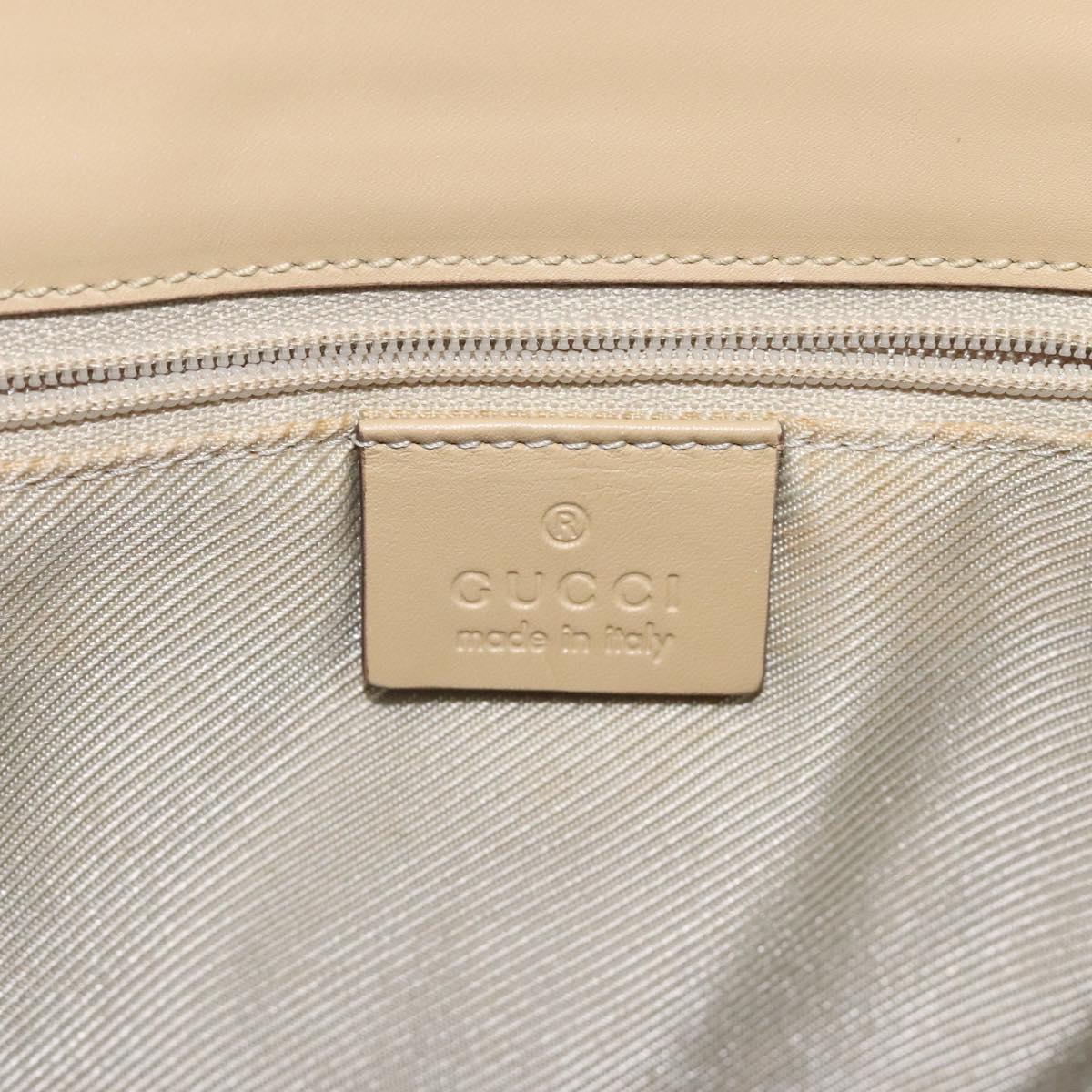GUCCI Micro GG Canvas Jackie Hand Bag Leather Beige Gold 002 1065 Auth yk18397