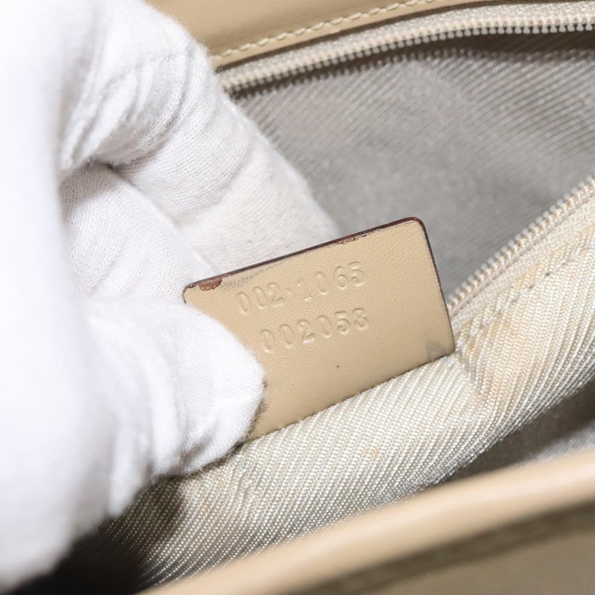 GUCCI Micro GG Canvas Jackie Hand Bag Leather Beige Gold 002 1065 Auth yk18397