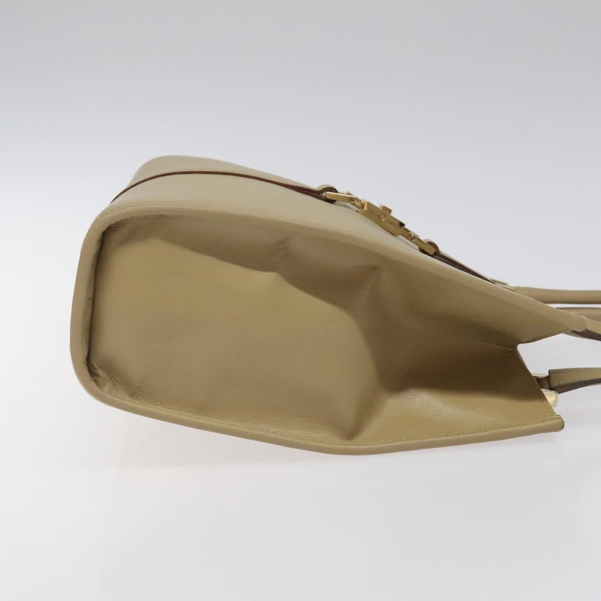 GUCCI Micro GG Canvas Jackie Hand Bag Leather Beige Gold 002 1065 Auth yk18397