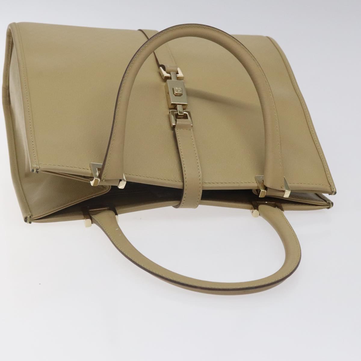 GUCCI Micro GG Canvas Jackie Hand Bag Leather Beige Gold 002 1065 Auth yk18397