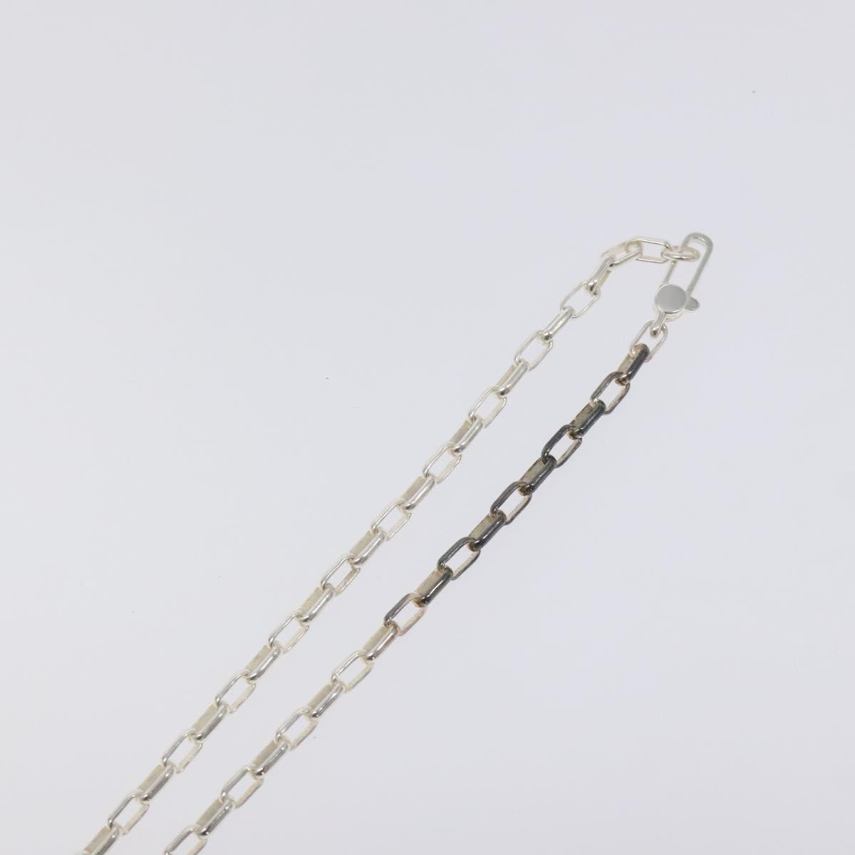 GUCCI Interlocking Necklace Ag925 Silver Auth yk18400