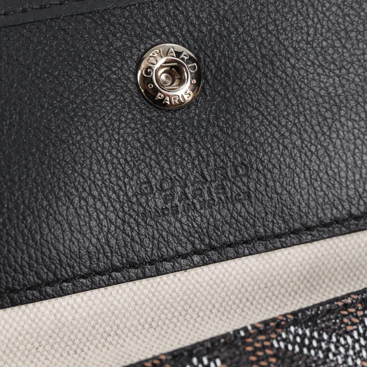 GOYARD Herringbone Saint Louis PM Tote Bag PVC Black Auth yk18410M