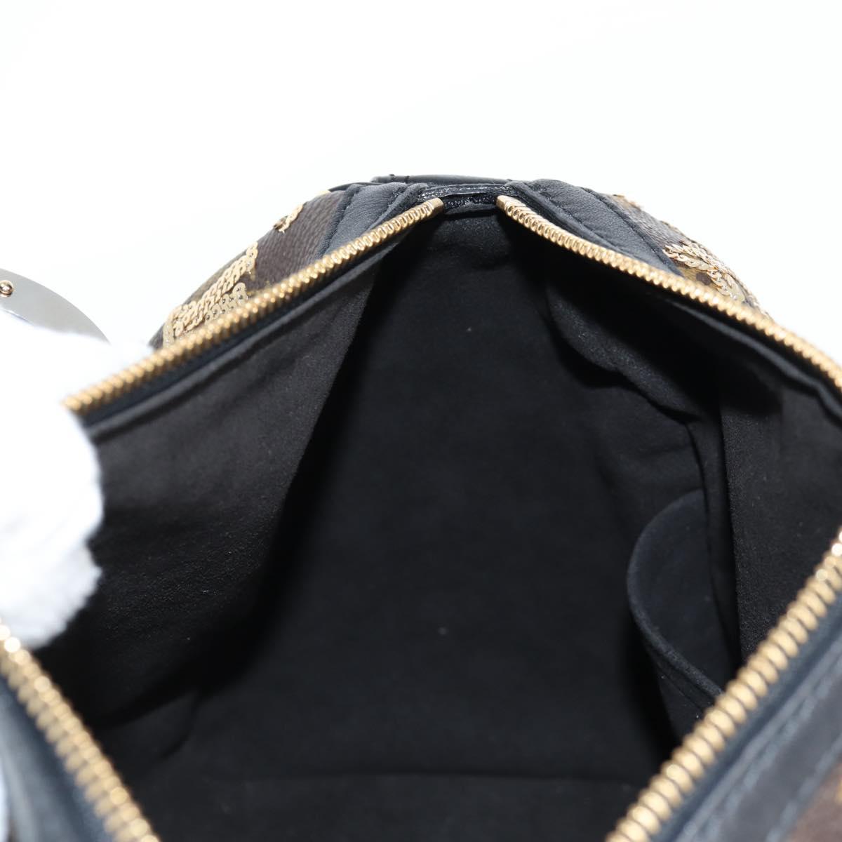 LOUIS VUITTON Monogram Eclipse Sequins Speedy 30 Bag Gold M40244 Auth yk18412M