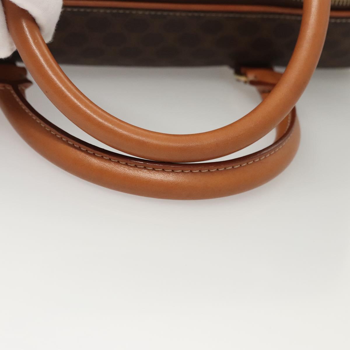 CELINE Macadam Canvas Hand Bag PVC Leather Brown Gold Auth yk18442V