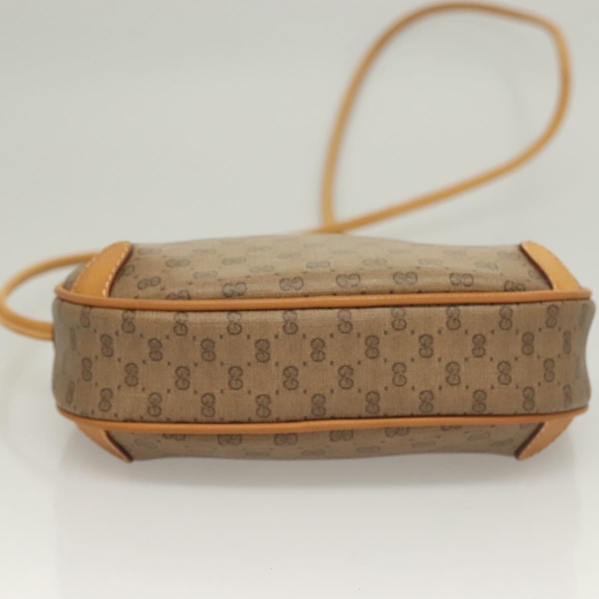 GUCCI GG Supreme Web Sherry Line Bag PVC Beige Gold 164 02 066 Auth yk18484