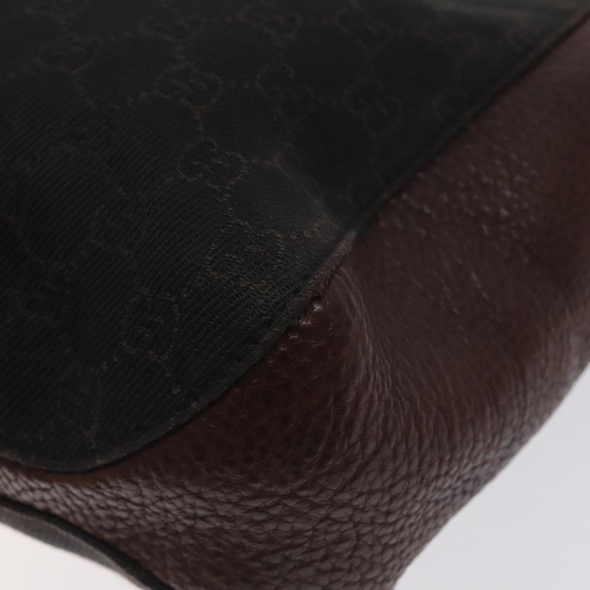 GUCCI GG Canvas Tote Bag Brown Silver 101971 Auth yk18550