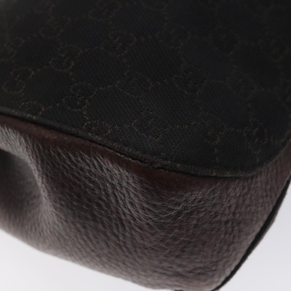 GUCCI GG Canvas Tote Bag Brown Silver 101971 Auth yk18550