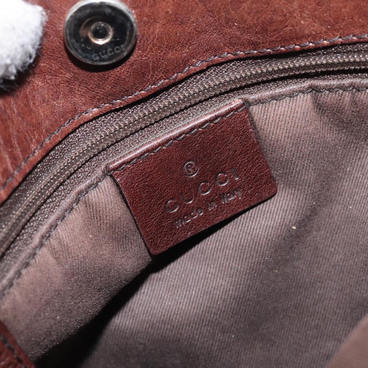 GUCCI GG Canvas Tote Bag Brown Silver 101971 Auth yk18550