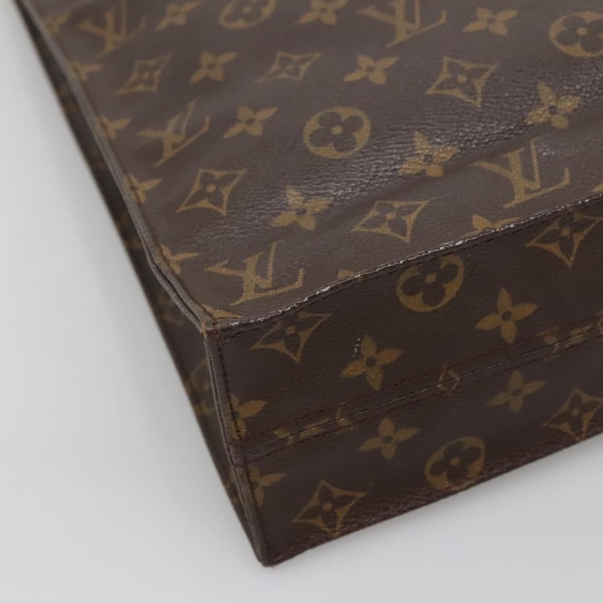 LOUIS VUITTON Monogram Sac Plat Hand Bag M51140 LV Auth yk18556