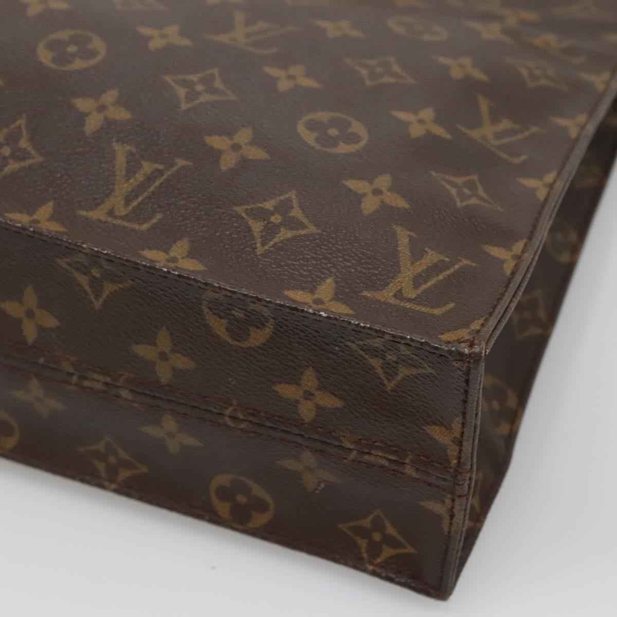 LOUIS VUITTON Monogram Sac Plat Hand Bag M51140 LV Auth yk18556