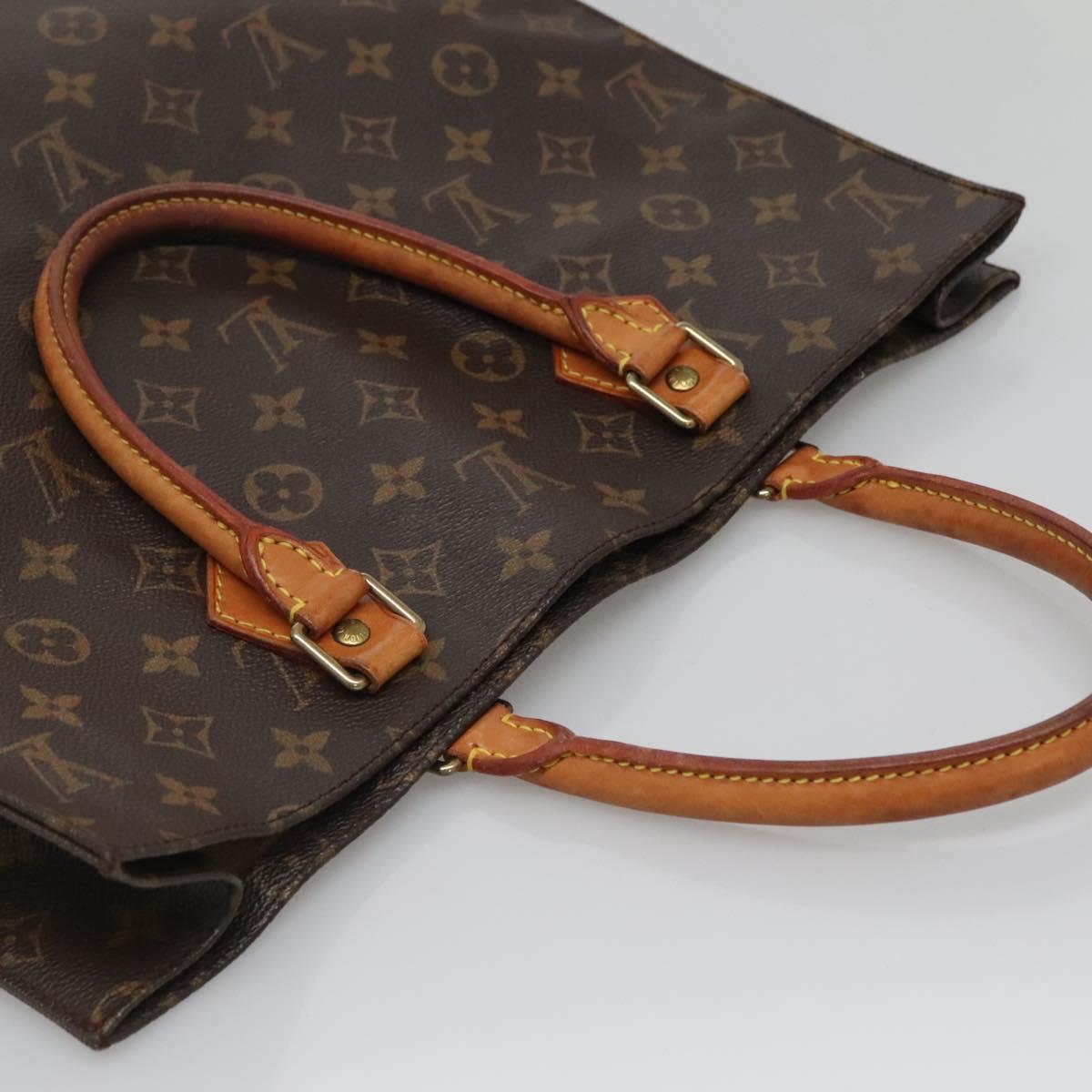LOUIS VUITTON Monogram Sac Plat Hand Bag M51140 LV Auth yk18556