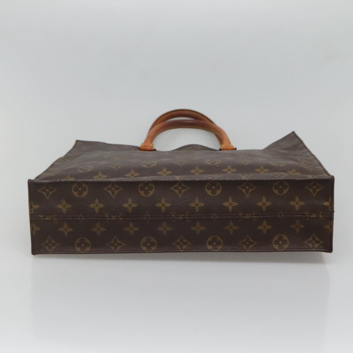 LOUIS VUITTON Monogram Sac Plat Hand Bag M51140 LV Auth yk18556