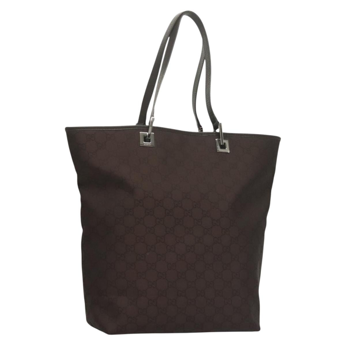 GUCCI GG Canvas Tote Bag Outlet Brown 268629 Auth yk18560