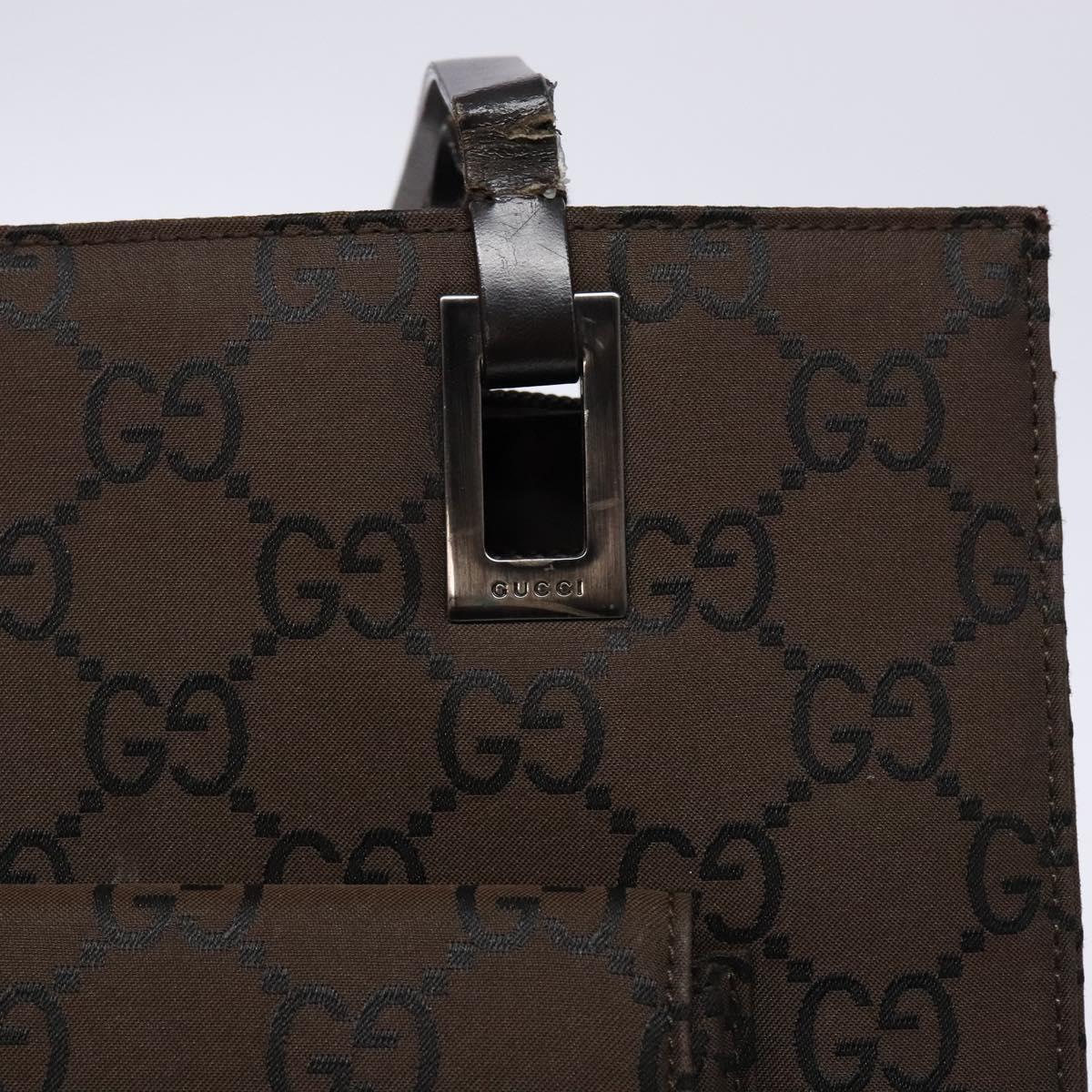 GUCCI GG Canvas Tote Bag Brown Auth yk18561