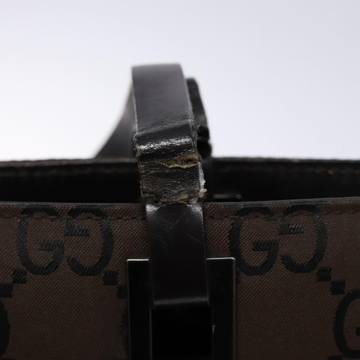 GUCCI GG Canvas Tote Bag Brown Auth yk18561