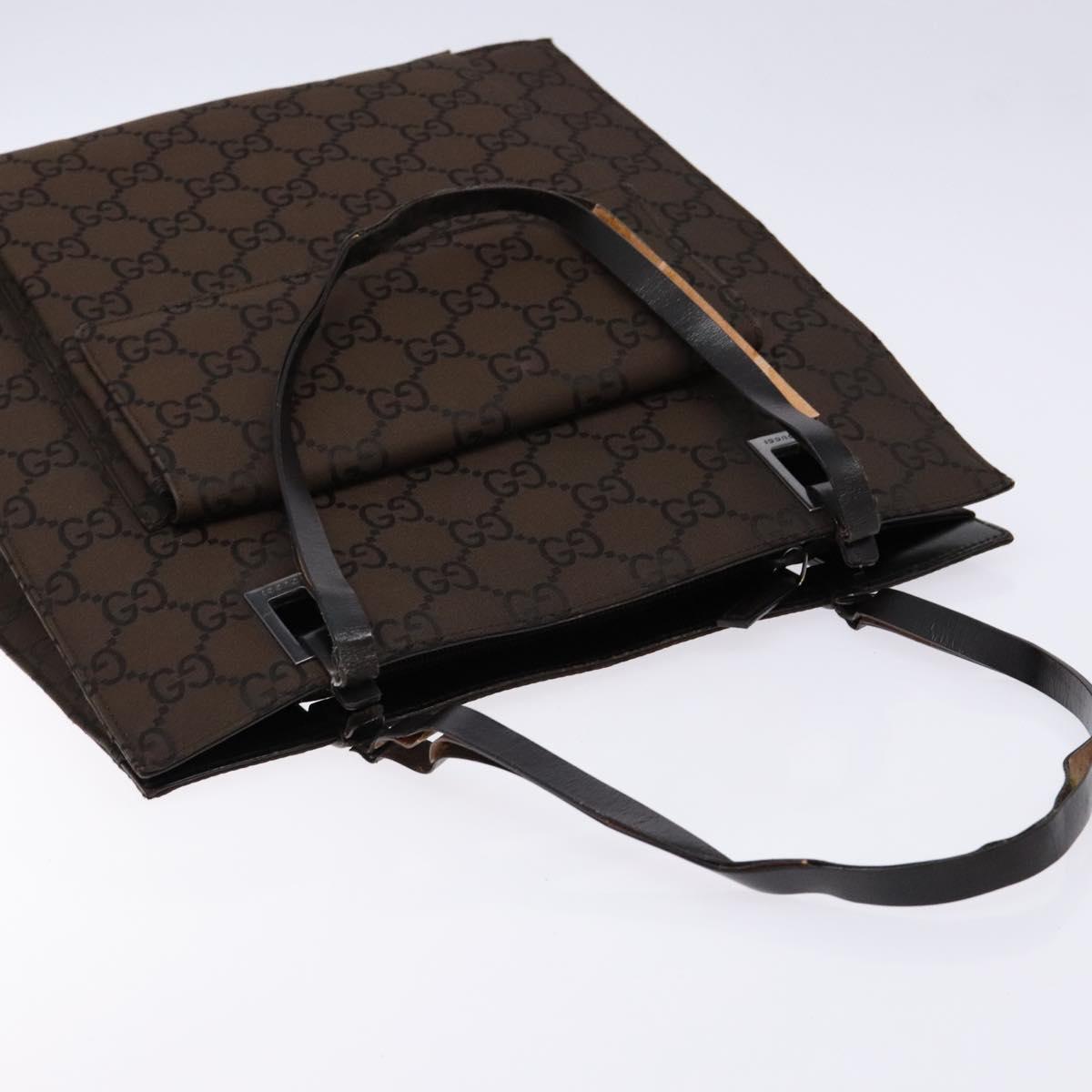 GUCCI GG Canvas Tote Bag Brown Auth yk18561