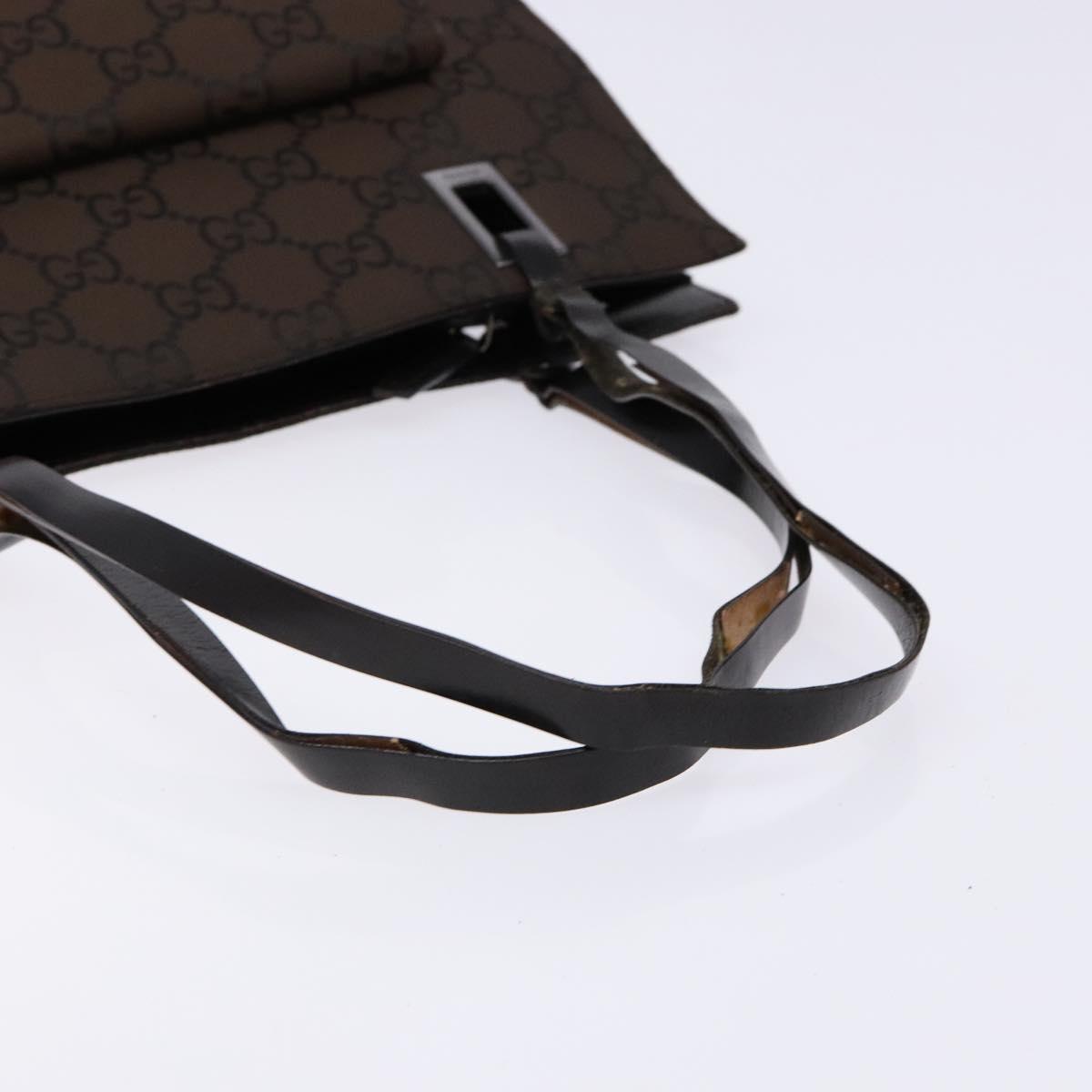 GUCCI GG Canvas Tote Bag Brown Auth yk18561