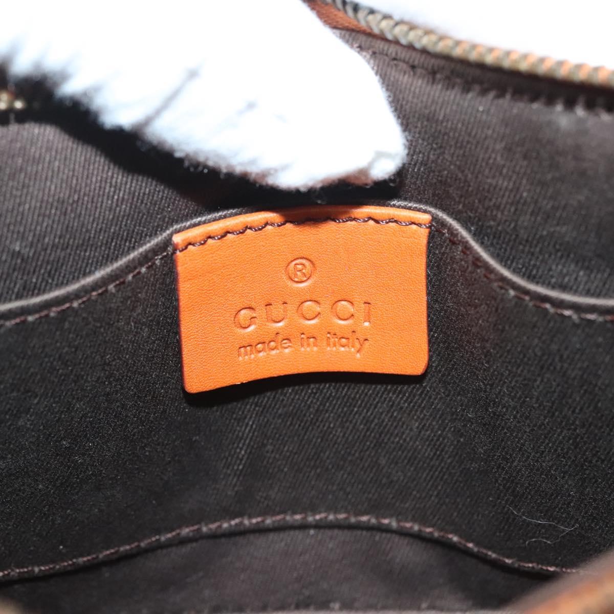 GUCCI GG Canvas Chain Accessory Pouch Orange 120940 Auth yk18564