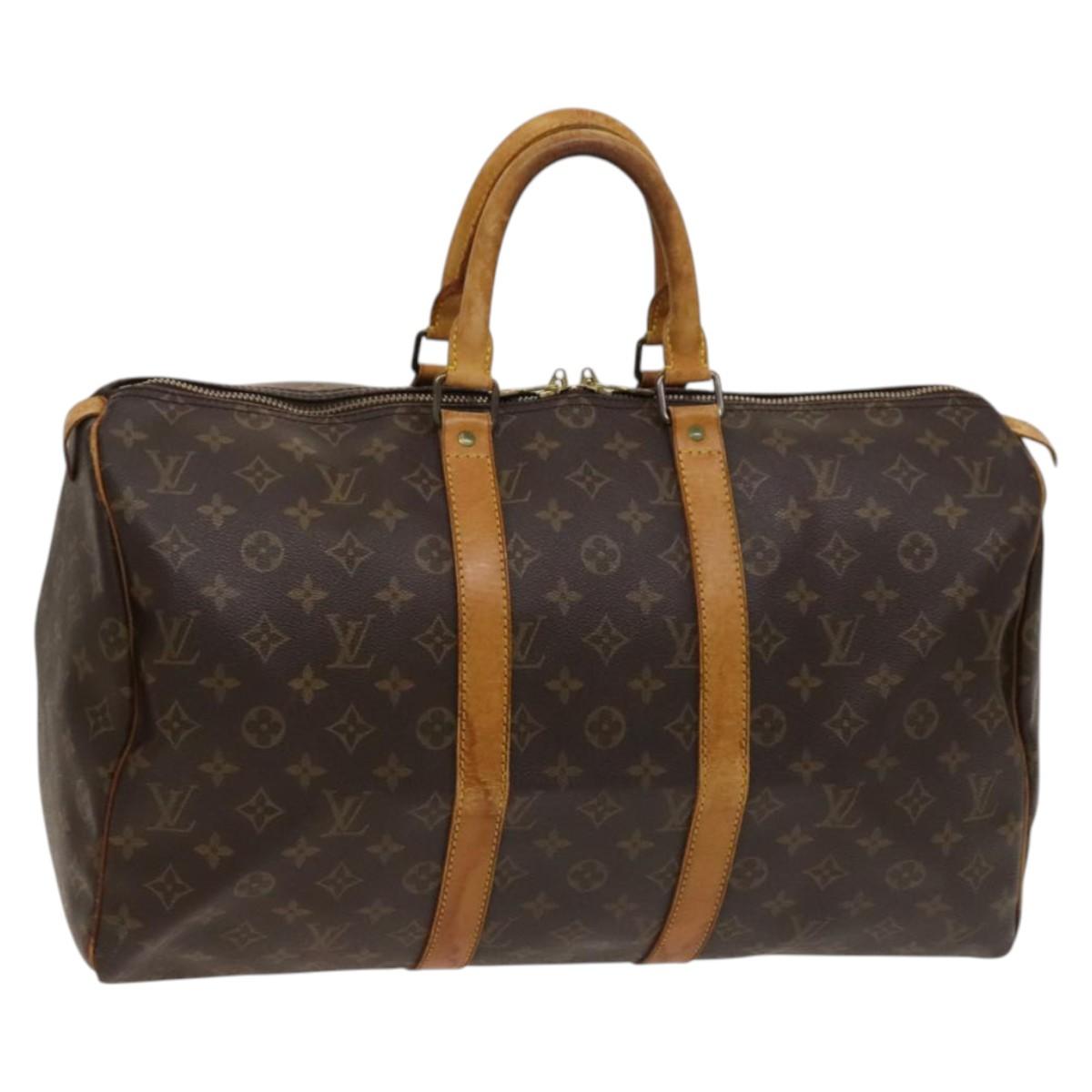 LOUIS VUITTON Monogram Keepall 45 Boston Bag M41428 LV Auth yk18569