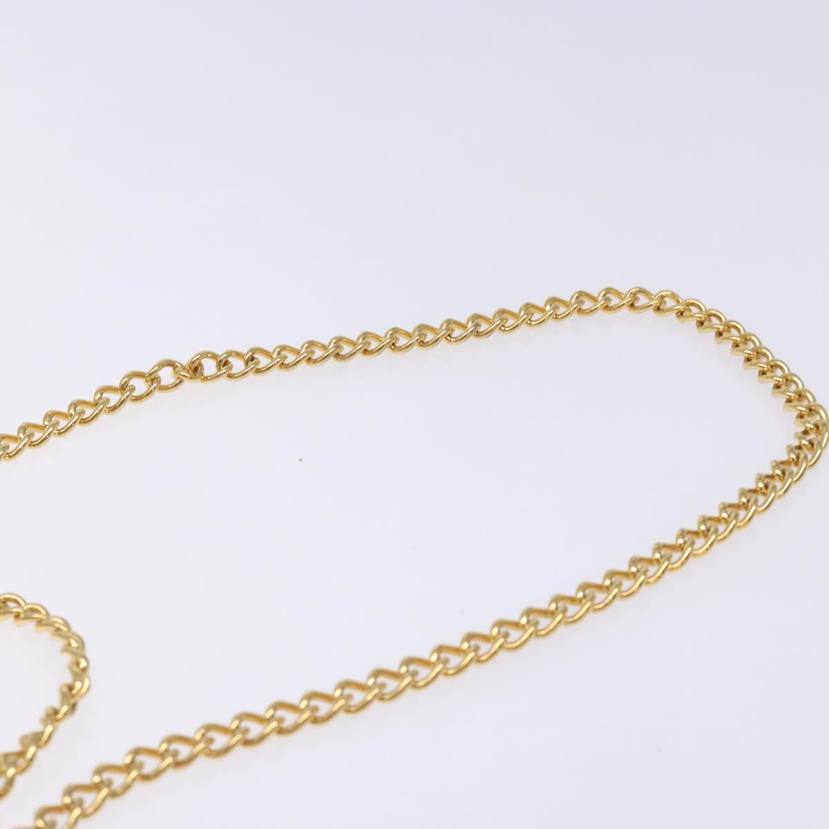 Salvatore Ferragamo Gancini Chain Shoulder Bag Leather Black Gold Auth yk18587