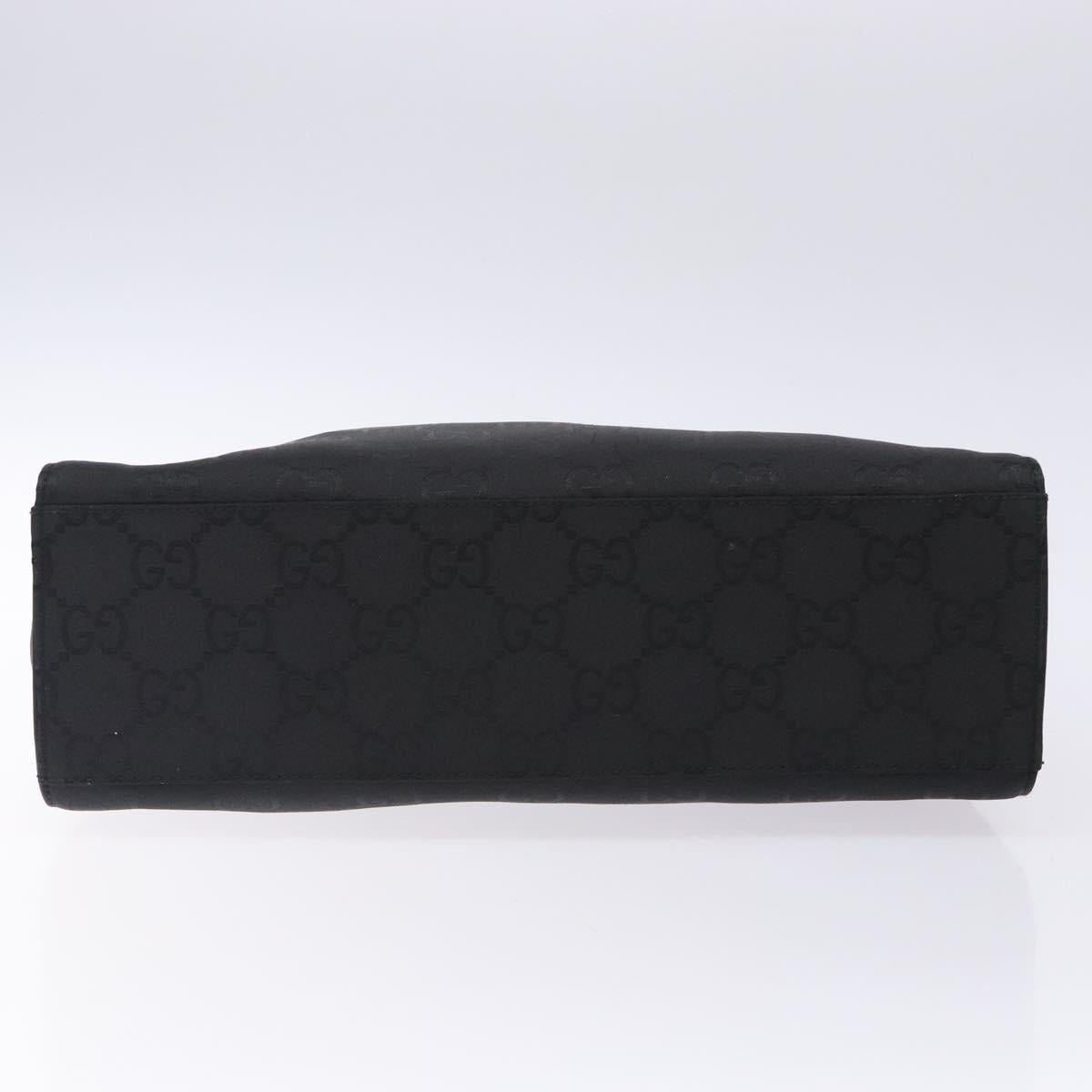 GUCCI Bamboo GG Canvas Hand Bag Black 002 1016 Auth yk18592