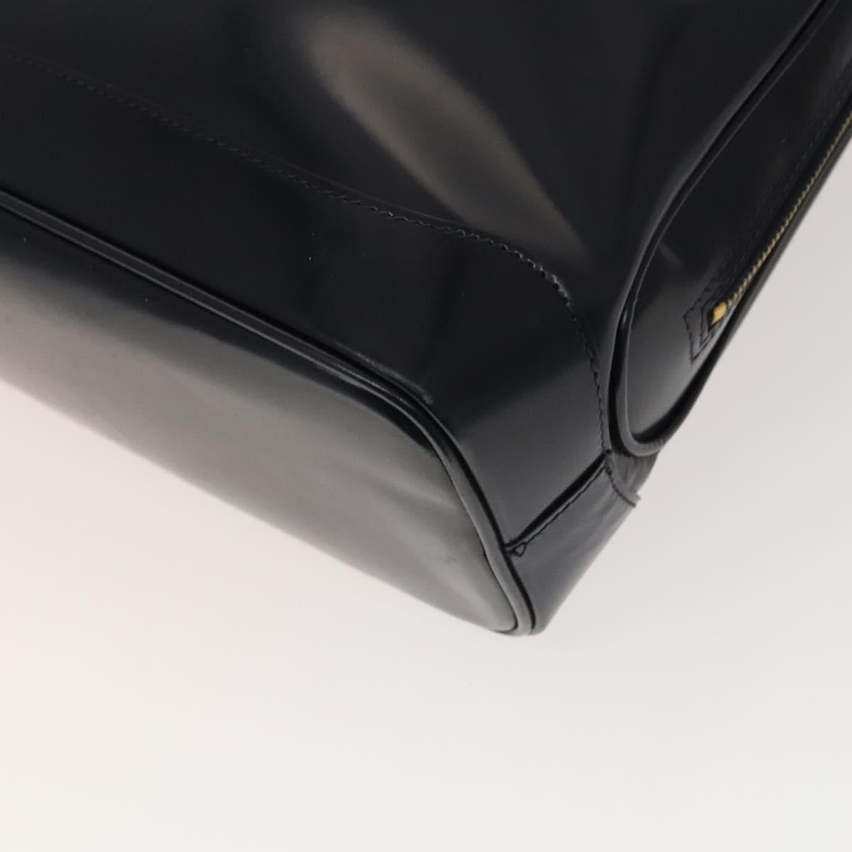 GUCCI Shoulder Bag Patent leather Navy Gold 001 090 1649 Auth yk18606