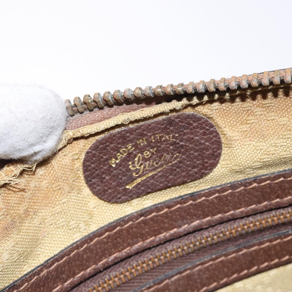 GUCCI GG Supreme Shoulder Bag PVC Beige Gold Auth yk18609