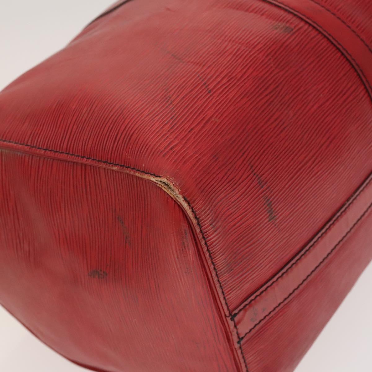 LOUIS VUITTON Epi Keepall 45 Boston Bag Red M42977 LV Auth yk18614