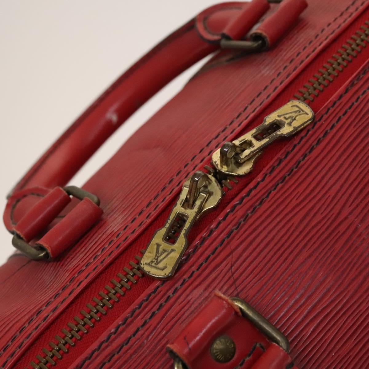 LOUIS VUITTON Epi Keepall 45 Boston Bag Red M42977 LV Auth yk18614