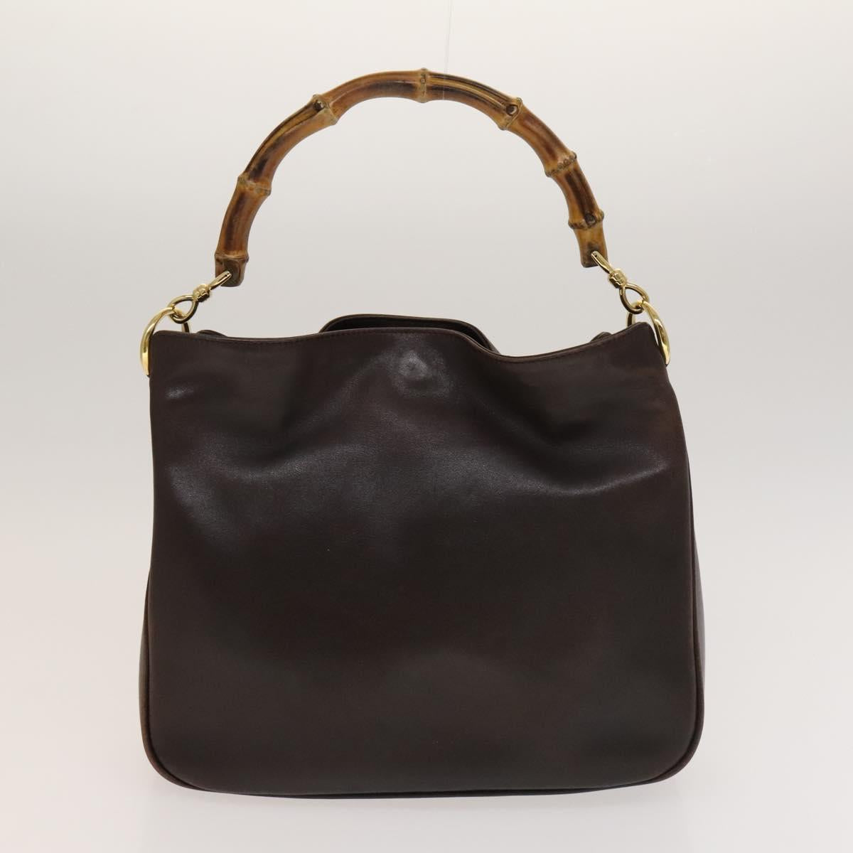 GUCCI Bamboo Bag Nylon Leather 4Set Black White Brown beige Auth yk18628