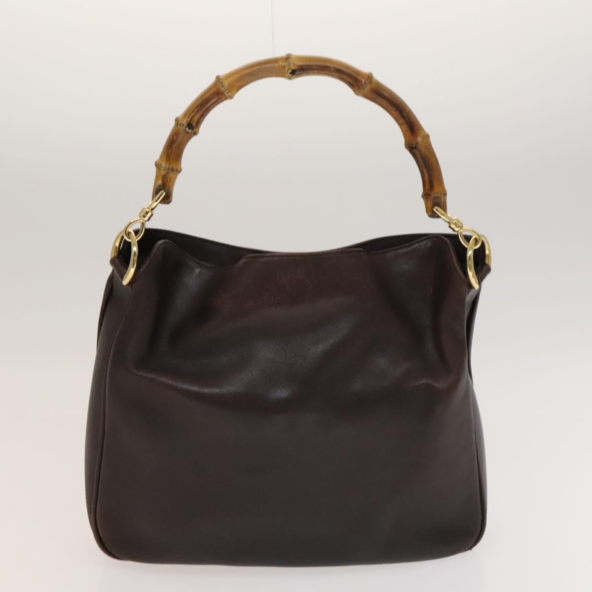 GUCCI Bamboo Bag Nylon Leather 4Set Black White Brown beige Auth yk18628