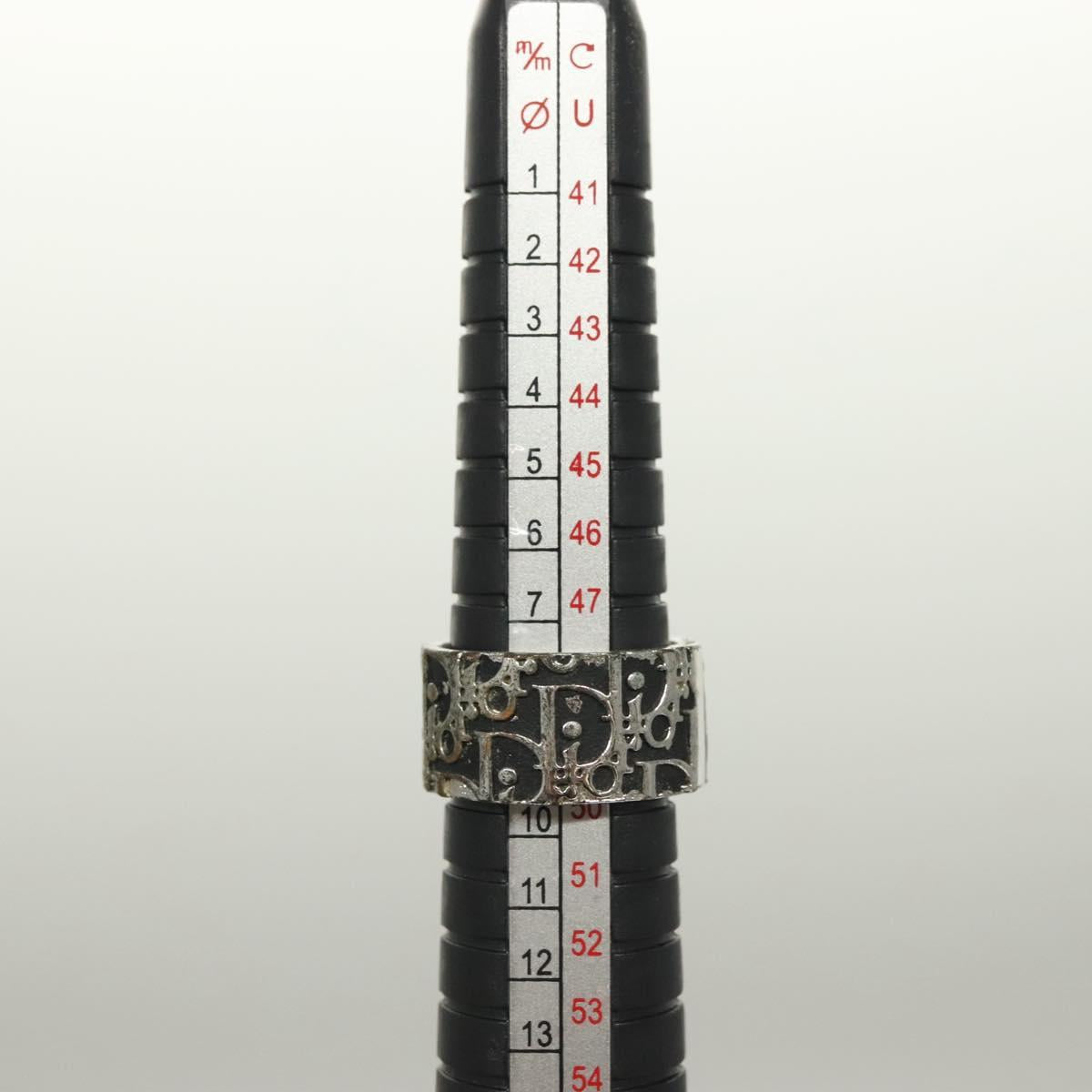 Christian Dior Ring Necklace Metal 2Set Silver Gold Tone Auth yk18632