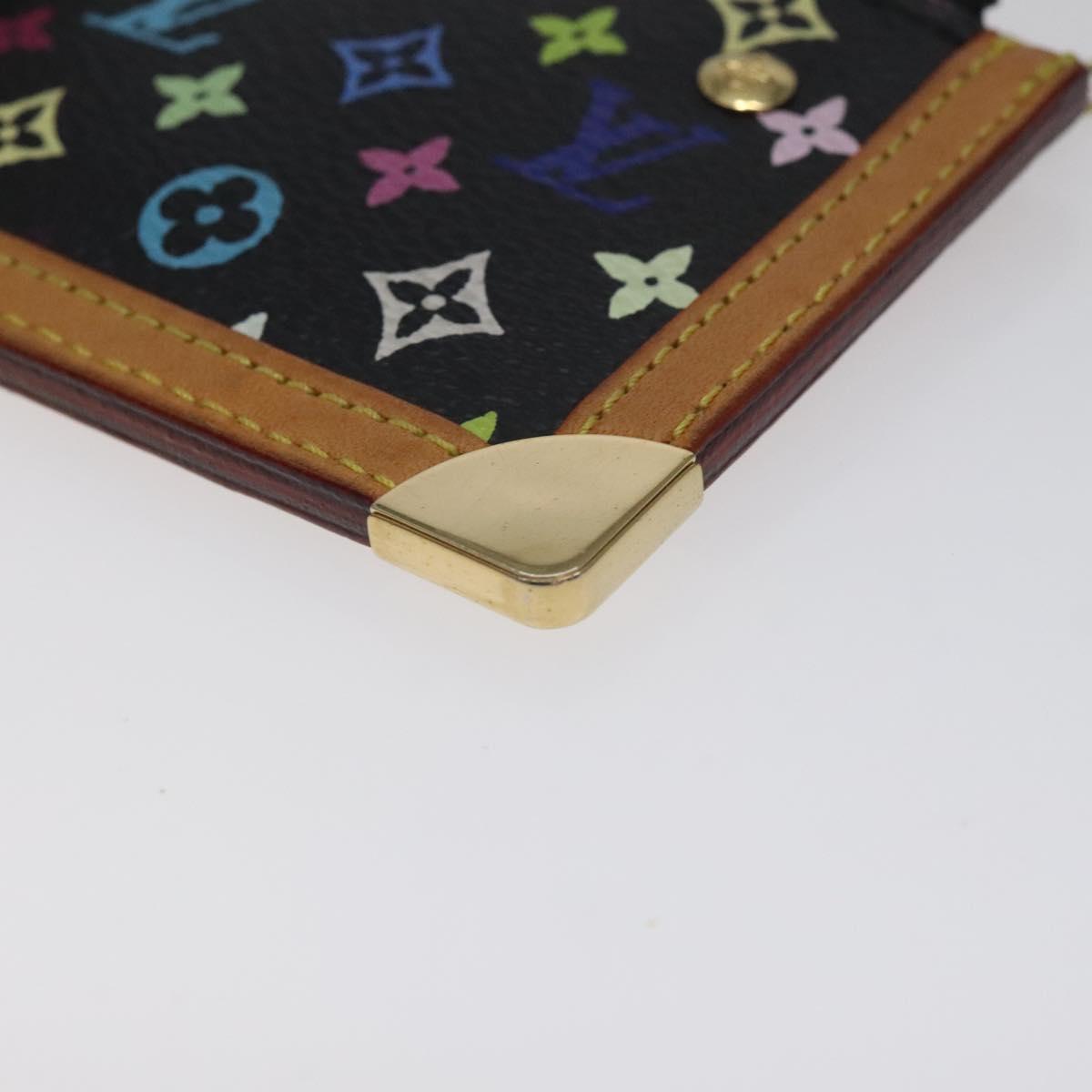 LOUIS VUITTON Multicolor Pochette Cles Coin Purse Black M13664 LV Auth yk18688V