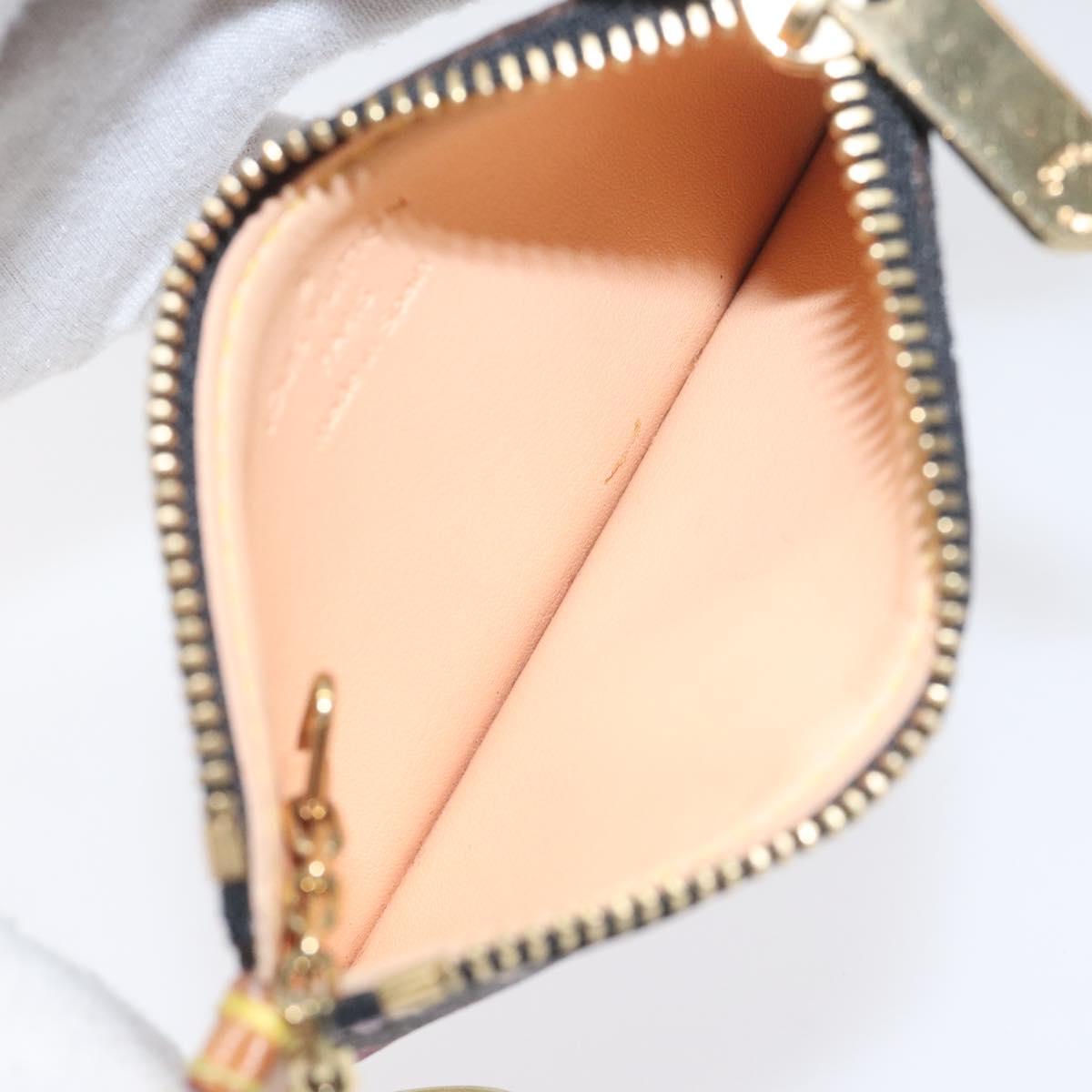 LOUIS VUITTON Multicolor Pochette Cles Coin Purse Black M13664 LV Auth yk18688V