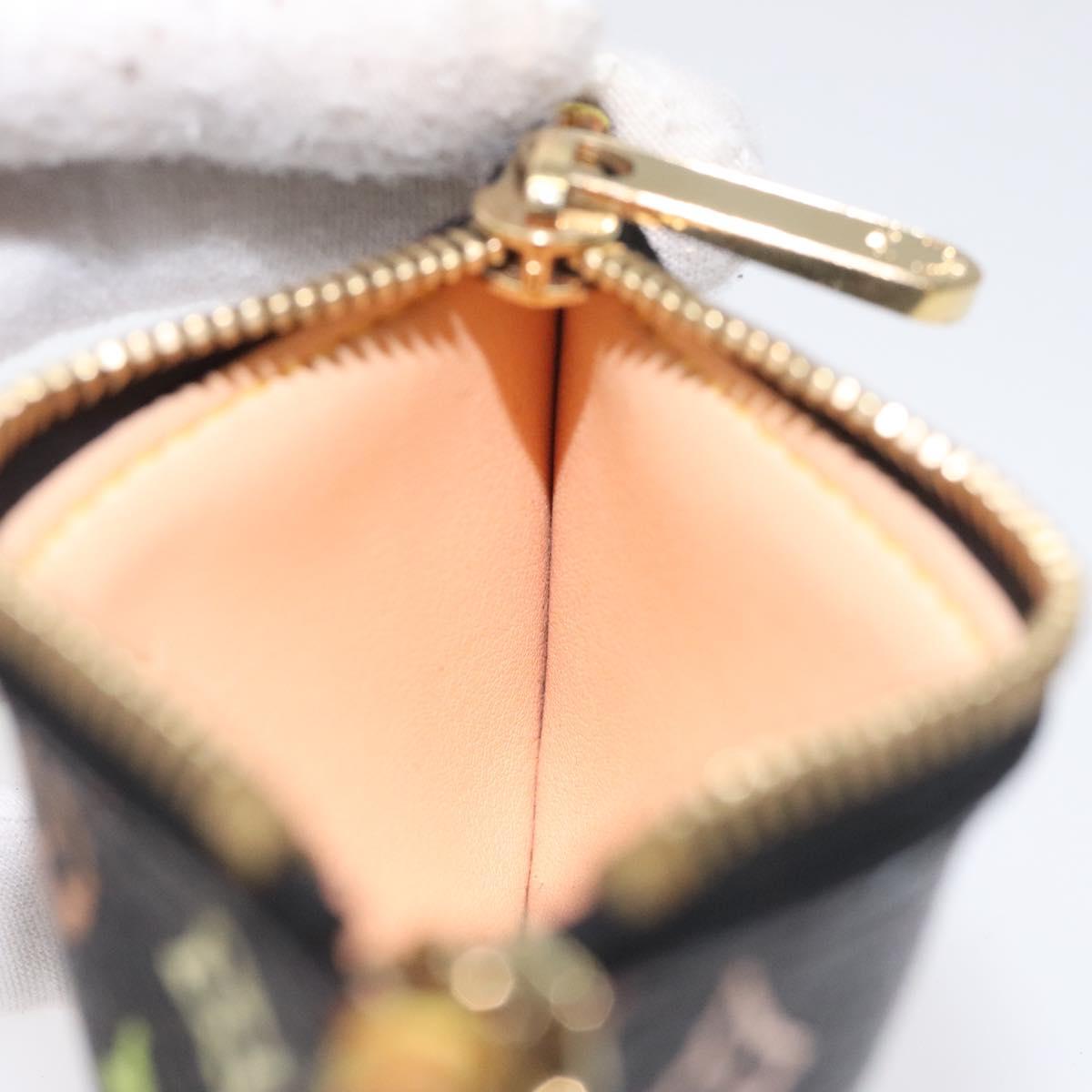 LOUIS VUITTON Multicolor Pochette Cles Coin Purse Black M13664 LV Auth yk18688V