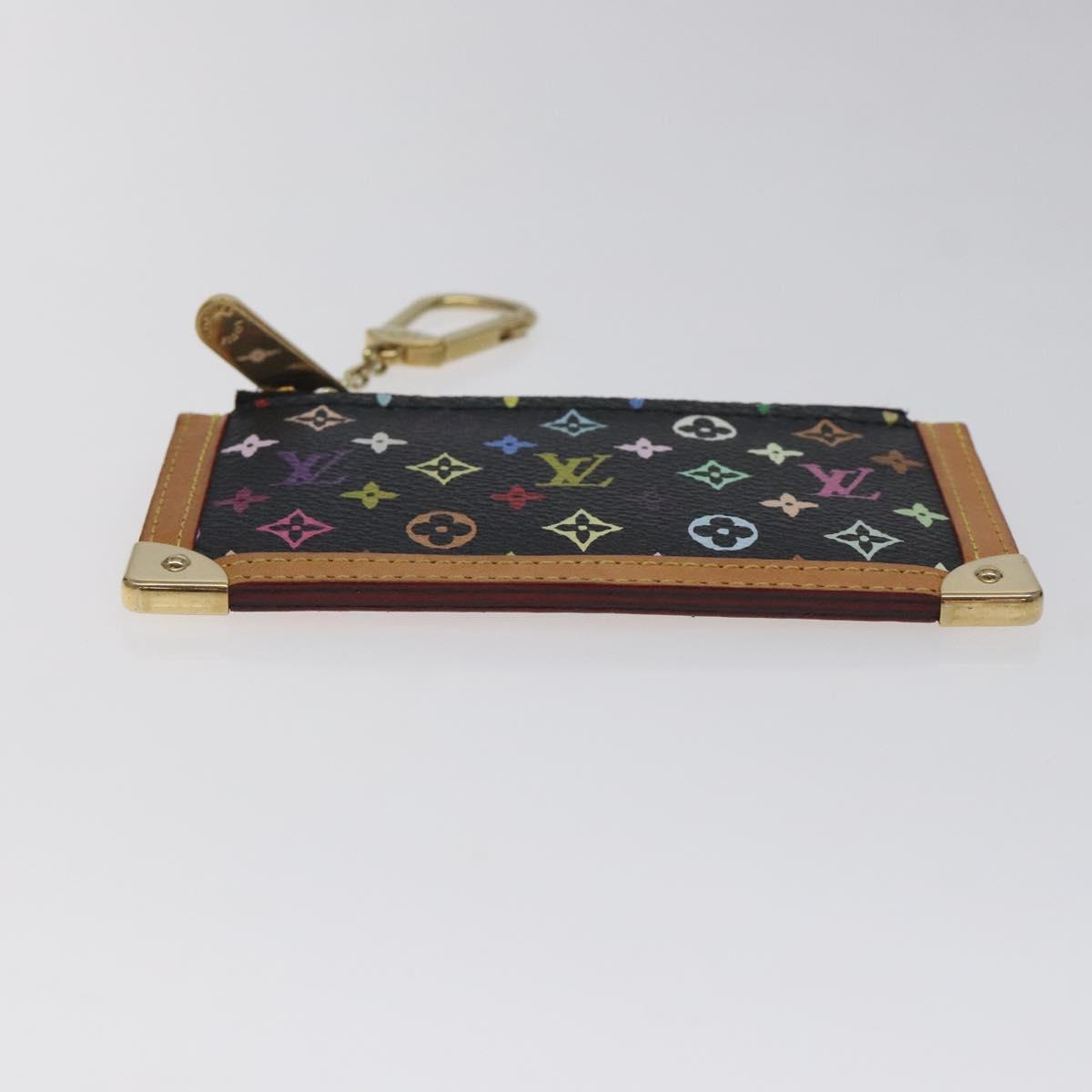 LOUIS VUITTON Multicolor Pochette Cles Coin Purse Black M13664 LV Auth yk18688V