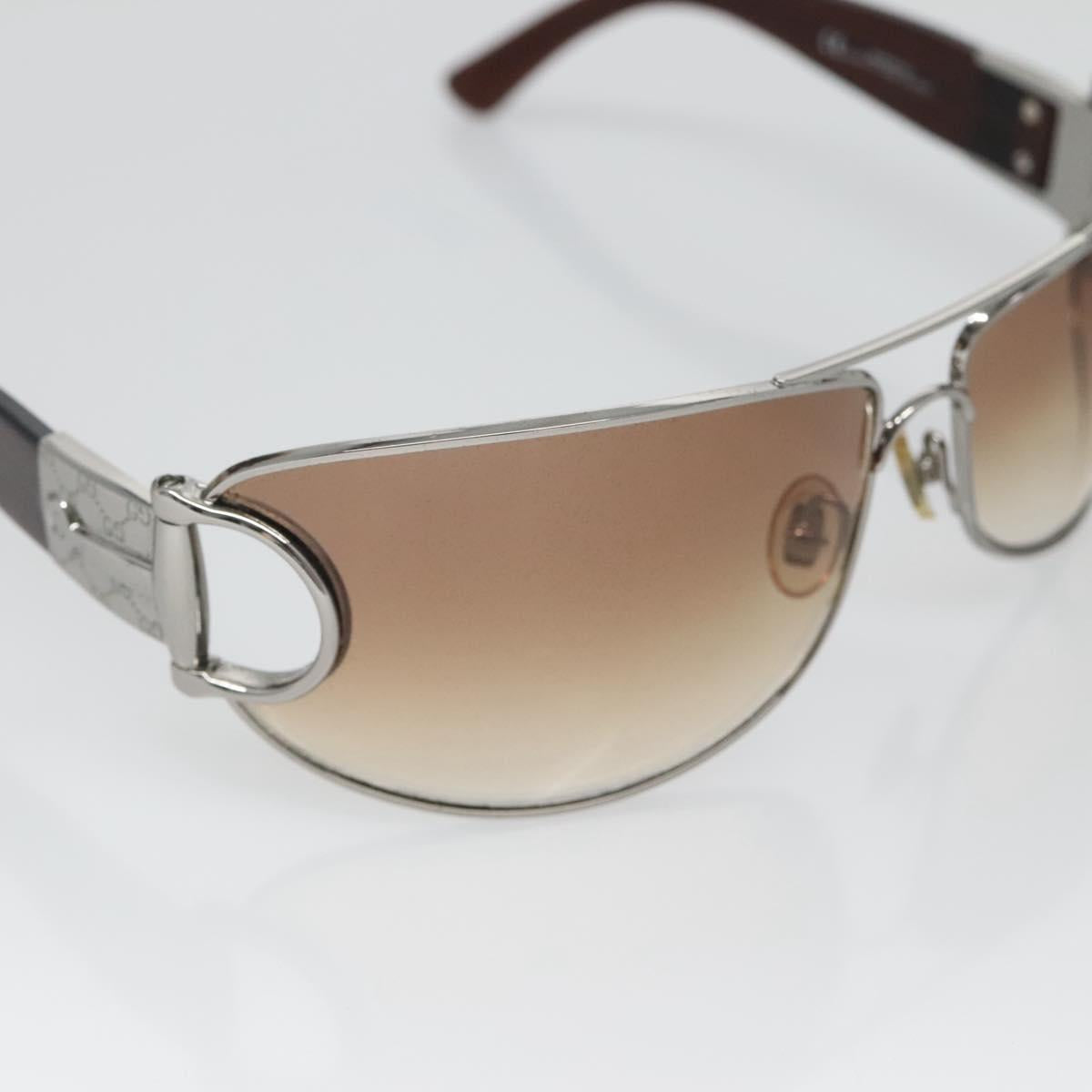 GUCCI Horsebit Sunglasses plastic Brown Auth yk18698