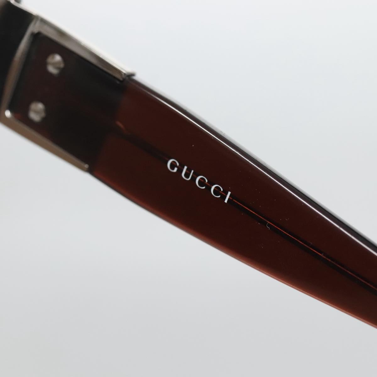 GUCCI Horsebit Sunglasses plastic Brown Auth yk18698