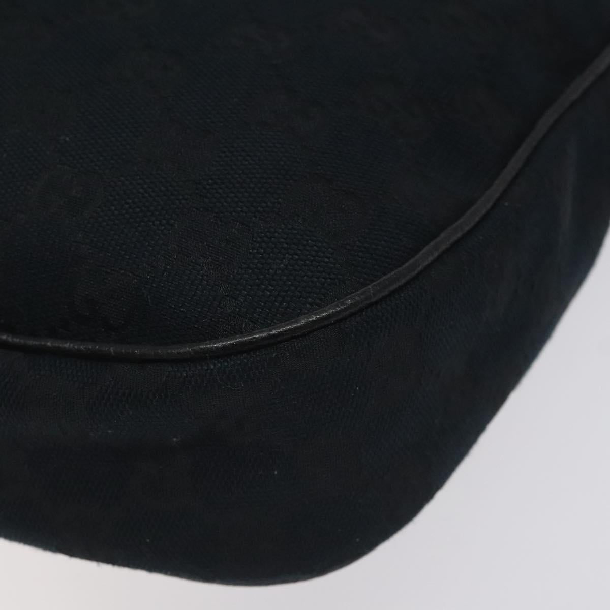 GUCCI GG Canvas Shoulder Bag Black Gold 153010 Auth yk18700V