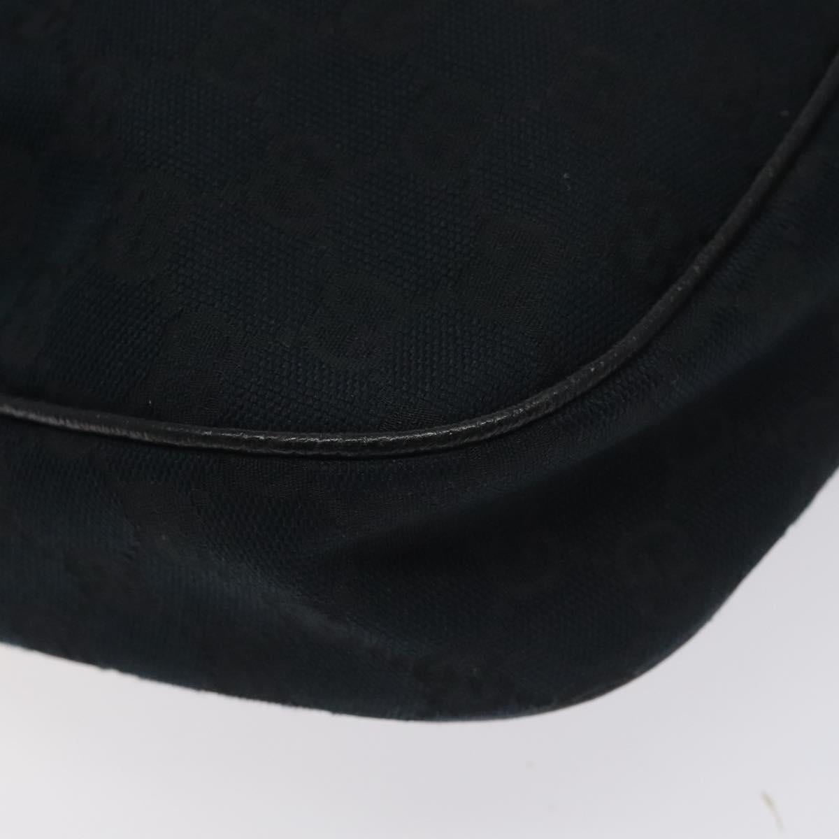 GUCCI GG Canvas Shoulder Bag Black Gold 153010 Auth yk18700V