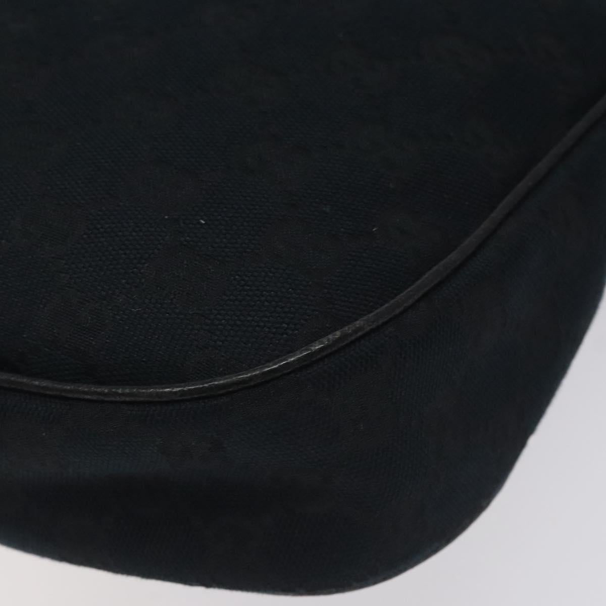 GUCCI GG Canvas Shoulder Bag Black Gold 153010 Auth yk18700V