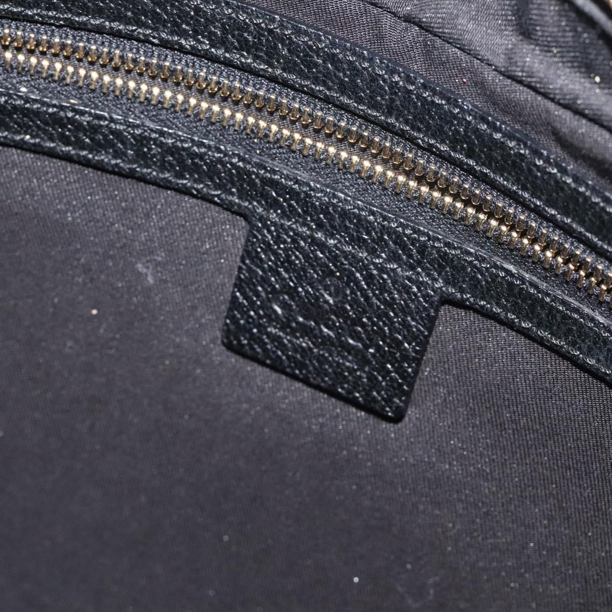 GUCCI GG Canvas Shoulder Bag Black Gold 153010 Auth yk18700V