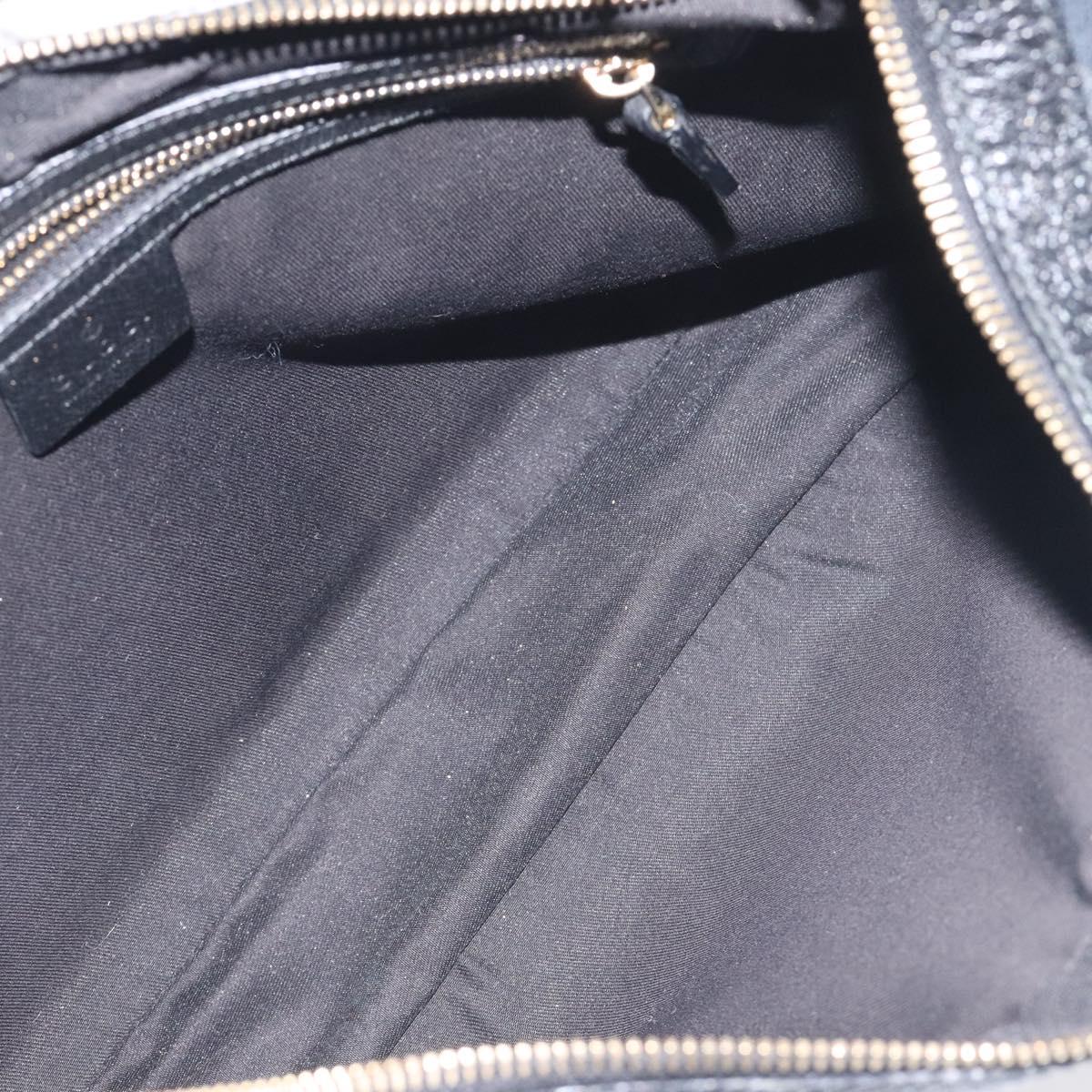 GUCCI GG Canvas Shoulder Bag Black Gold 153010 Auth yk18700V